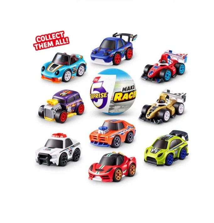 Zuru 5 Surprise Make a Racer (Build and Race) Capsule Toy 迷你組合賽車 玩具車 ...