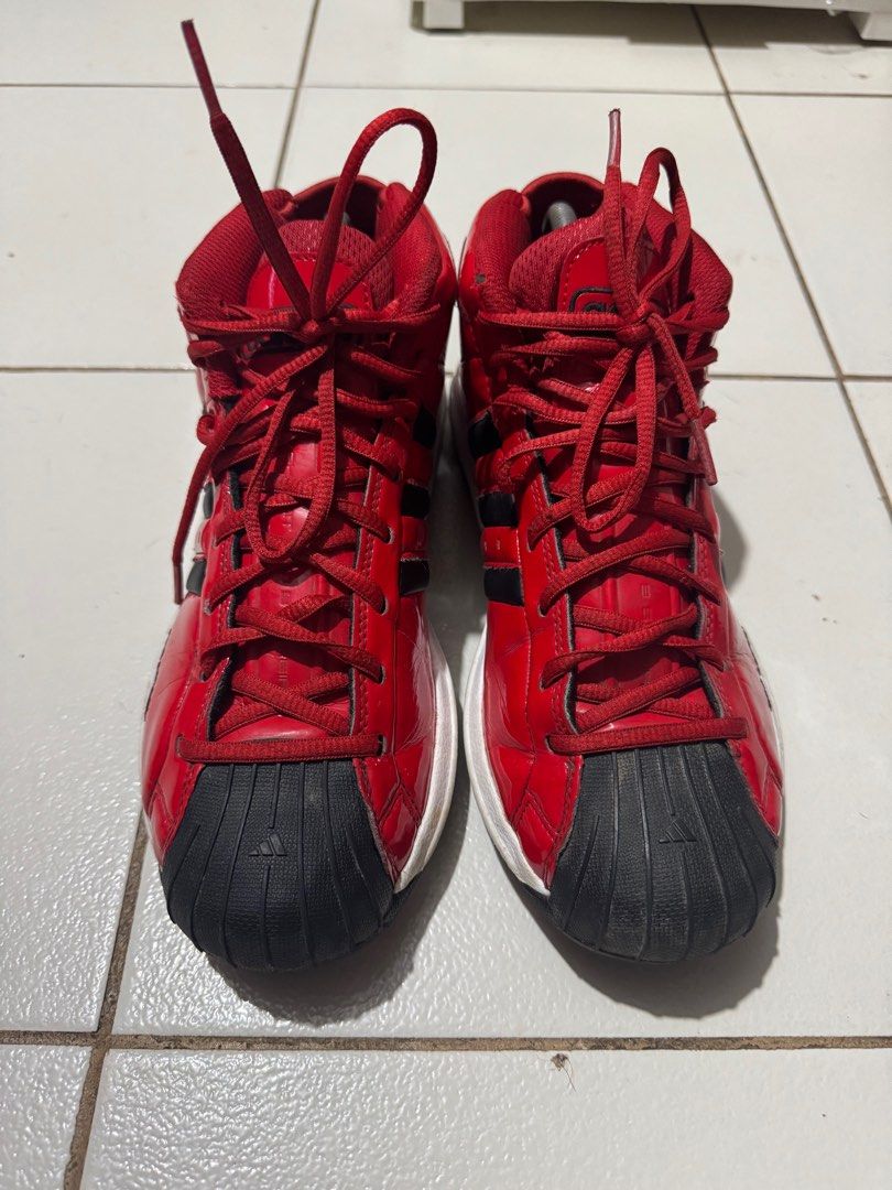 Adidas pro model red and black hot sale