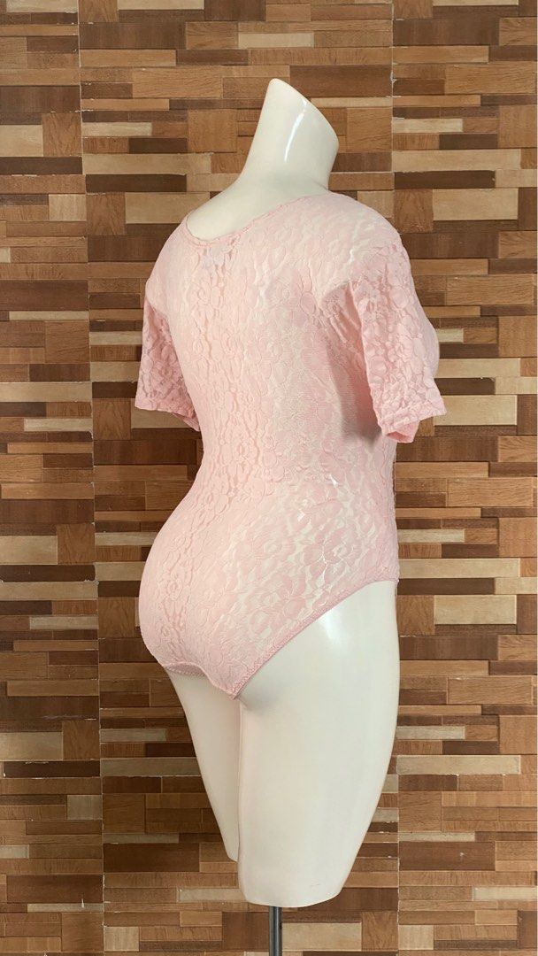 Adrian Jordan Plus Size Lace Bodysuit (Category: Others Tops) located in Manila. Submitted by meisu_mnl (Listing ID 1329054139, Image 2). Description: 🌸 Adrian Jordan Plus Size Lace Bodysuit – Like New 🌸 Super pretty blush pink lace bodysuit ✨ Soft, stretchy, and very flattering on curves! Perfect for layering, date nights, or styled with jeans/skirts 💗 📌 Brand: Adrian Jordan 📌 Condition: Like new 📌 Size: Plus Size 📏 Chest: 44–54 inches 📏