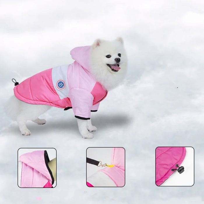 Anywags Pet Clothes Pink White Medium Warm Cotton Coat with Hoodie (Category: Pet Clothing) located in Melbourne. Submitted by anyco_store (Listing ID 1328973825, Image 3). Description: Whether you're dressing up for a special occasion or simply want to elevate your pet's everyday style. Pet Clothes are the ultimate choice for fashion-forward pets and their doting owners. Treat your furry companion to the luxury they deserve with Pet Clothes toda