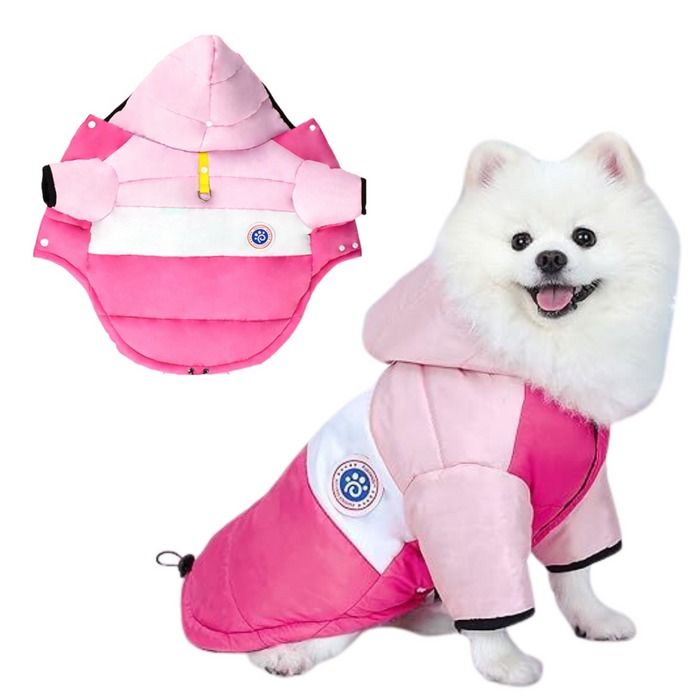 Anywags Pet Clothes Pink White Medium Warm Cotton Coat with Hoodie (Category: Pet Clothing) located in Melbourne. Submitted by anyco_store (Listing ID 1328973825, Image 1). Description: Whether you're dressing up for a special occasion or simply want to elevate your pet's everyday style. Pet Clothes are the ultimate choice for fashion-forward pets and their doting owners. Treat your furry companion to the luxury they deserve with Pet Clothes toda