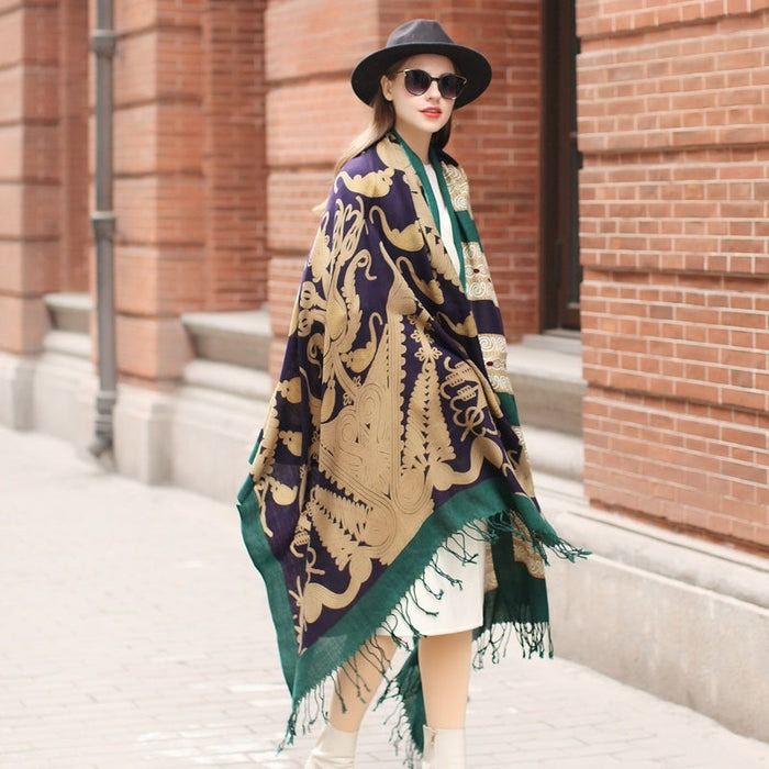 Anyyou Merino Wool Green Archeologic Silk Satin Winter Scarf Pashmina Shawl (Category: Women's Accessories) located in Melbourne. Submitted by anyco_store (Listing ID 1328990265, Image 2). Description: Add Comfort and Style to your Outfit of The day without paying the high price with Our Anyyou Fashion Scarves Suitable for any Season and Occasions. Features: High Quality: Soft and Fluffy Feel Exclusive Production of 100% Merino Wool Ideal for all