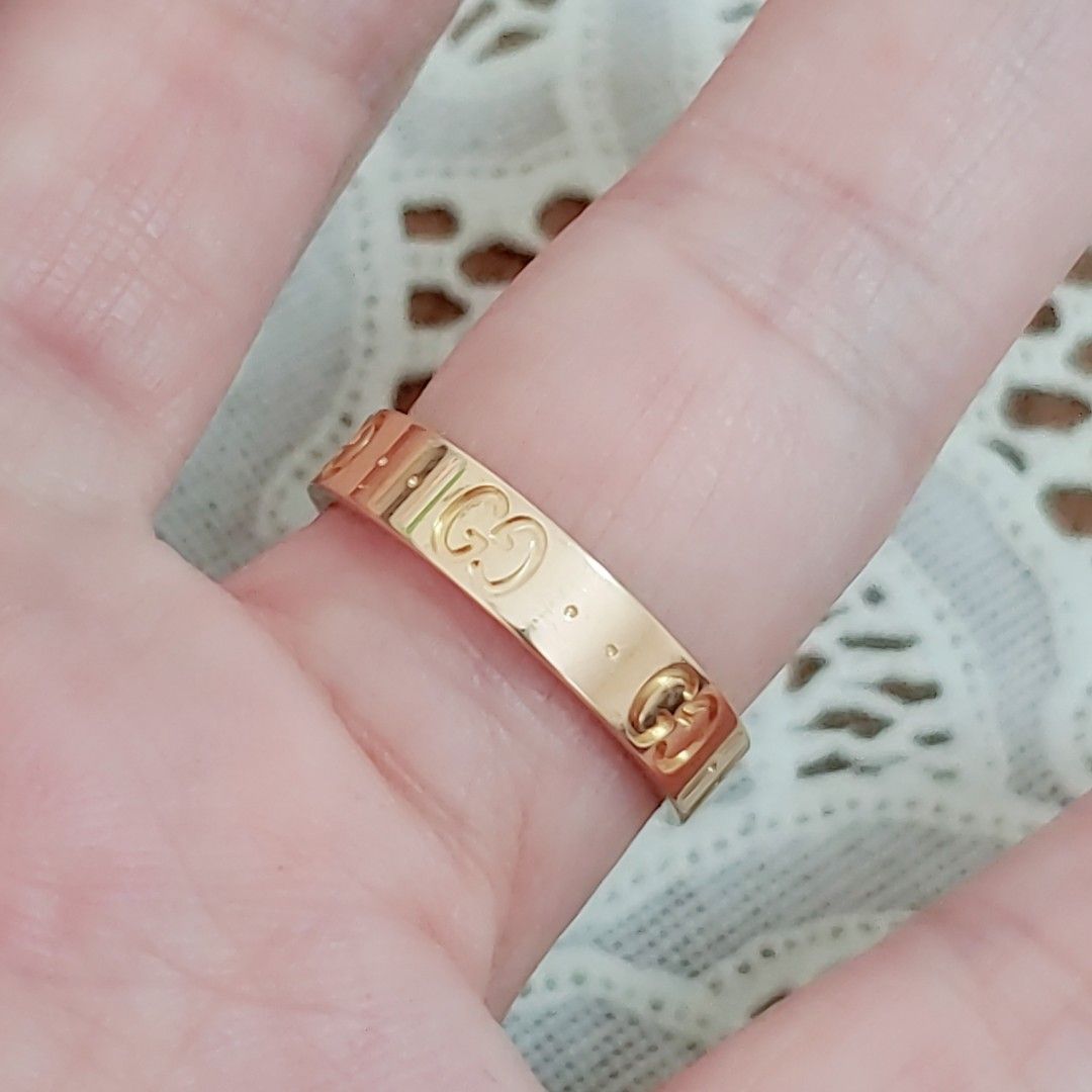 Authentic 18k 750 Yellow Gold GUCCI Icon Ring
