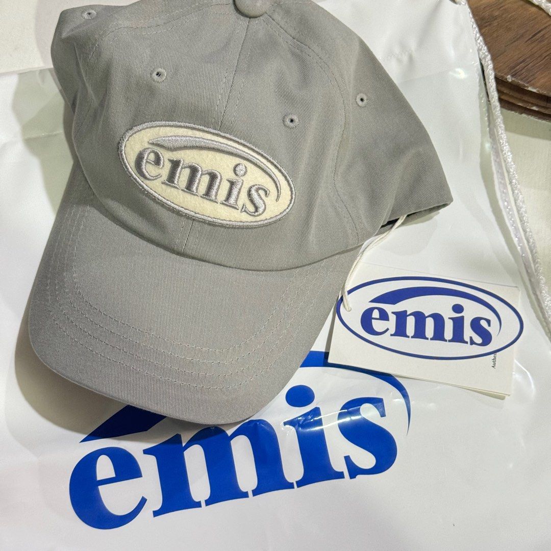 ★EMIS★ TONE ON TONE WAPPEN BALL CAPGRAY m1037_1334242 TONE ON TONE WAPPEN BALL CAP-GRAY - EMIS