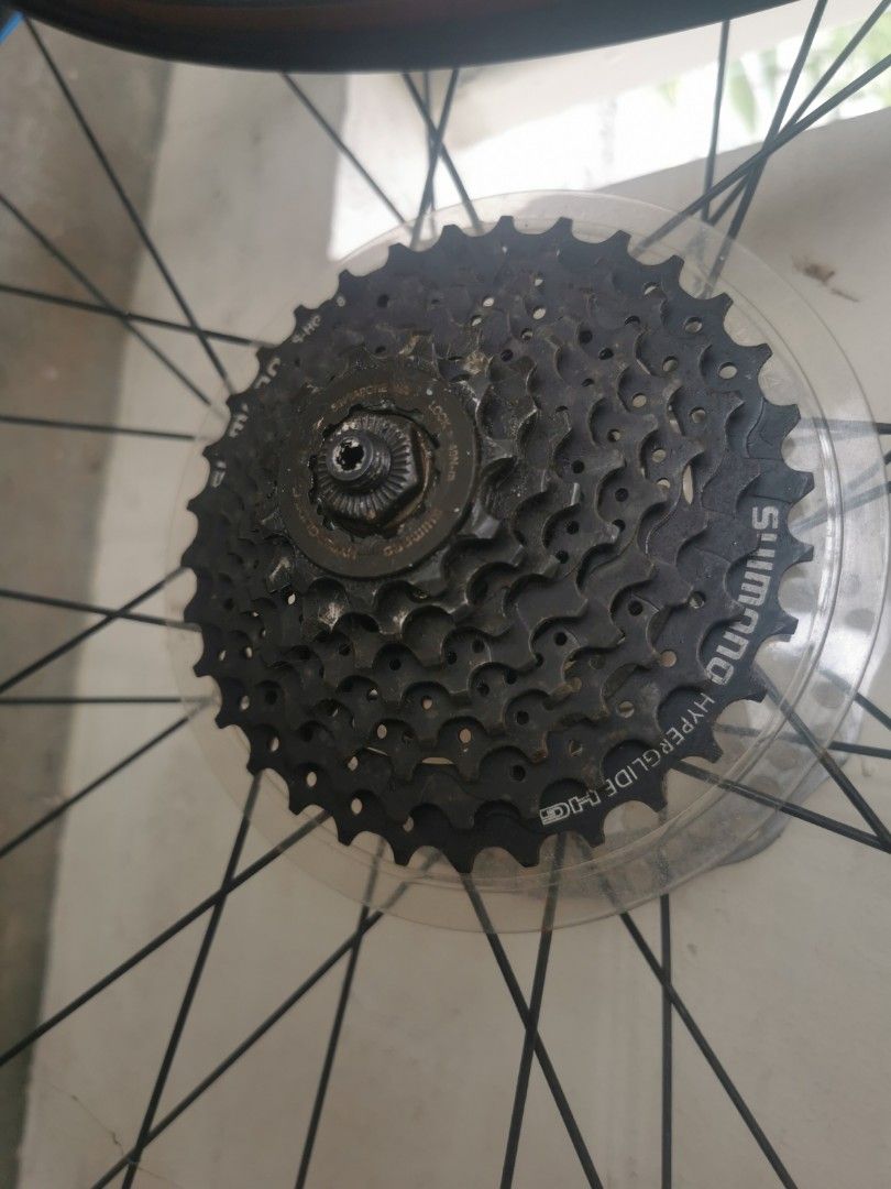 Bontrager AT650 26 wheel Front Rear with Shimano HG 8 speed Sports Equipment Bicycles Parts Parts Accessories on Carousell