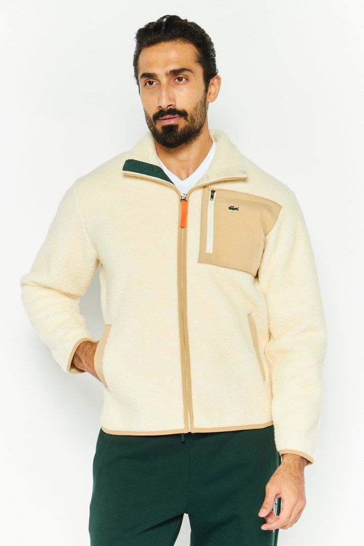 Lacoste sherpa jacket deals
