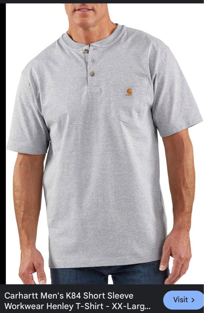 CARHARTT MENS WORKWEAR SS SHIRT K84 Men s Fashion Tops Sets Tshirts Polo Shirts on Carousell