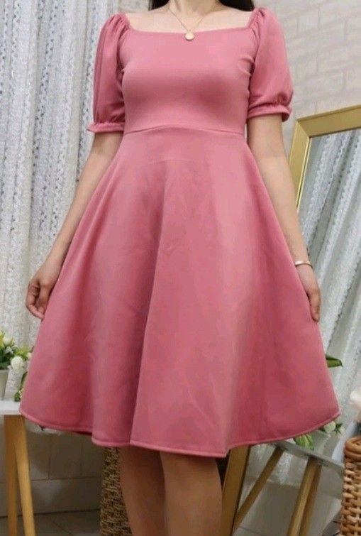 Carnation pink dress top