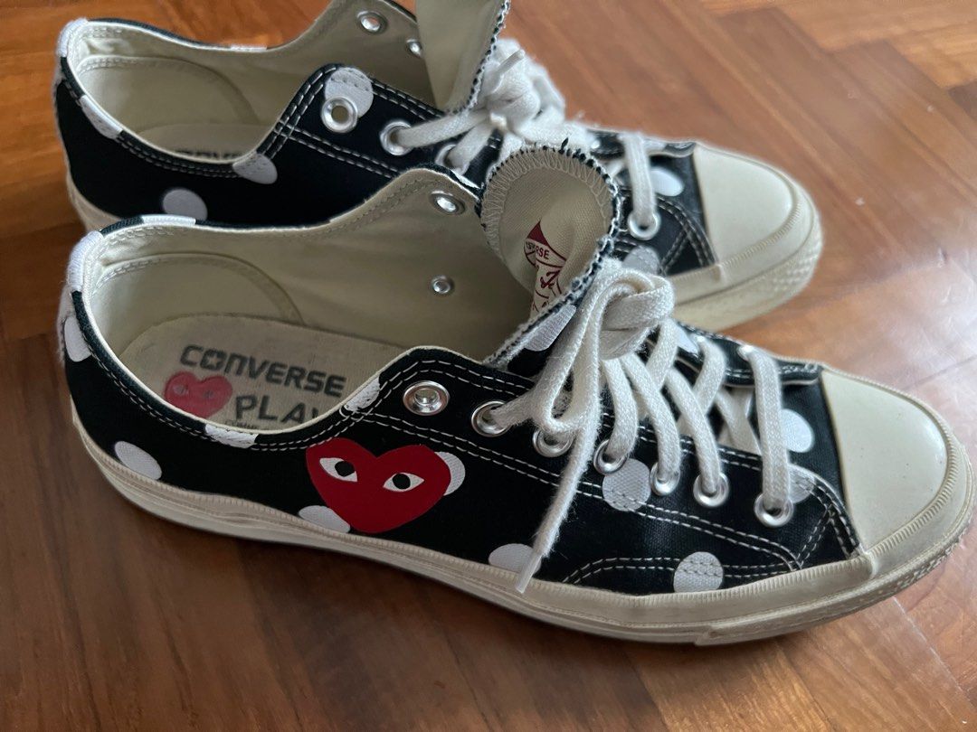 Cdg converse black polka dot shop