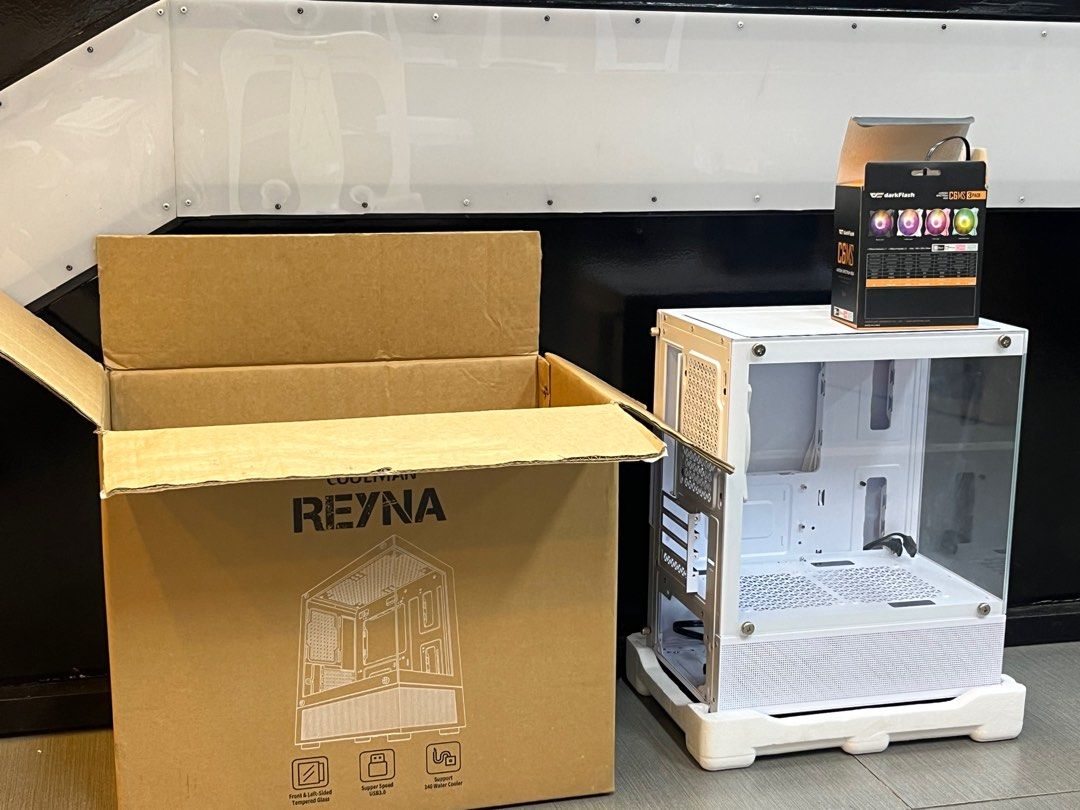 Coolman Reyna/darkflash (Category: Computer Parts) located in Manila. Submitted by gabrielher07723 (Listing ID 1329038901, Image 1). Description: Coolman Reyna MATX case 1 month used, upgraded to bigger case Fish tank design Bundled price Slightly negotiable .