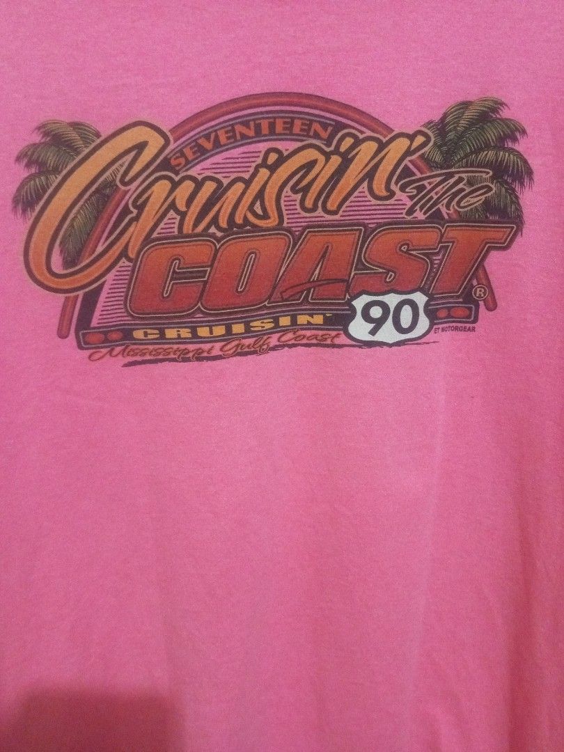 Cruisin The Coast (Category: Tshirts & Polo Shirts ) located in Manila. Submitted by juan.hundred04 (Listing ID 1329011957, Image 2). Description: Cruisin The Coast Shirt Adult Large Pink Hot Rod Street Car Mississippi Gulf cost 2013 deadstock 22x29.5.