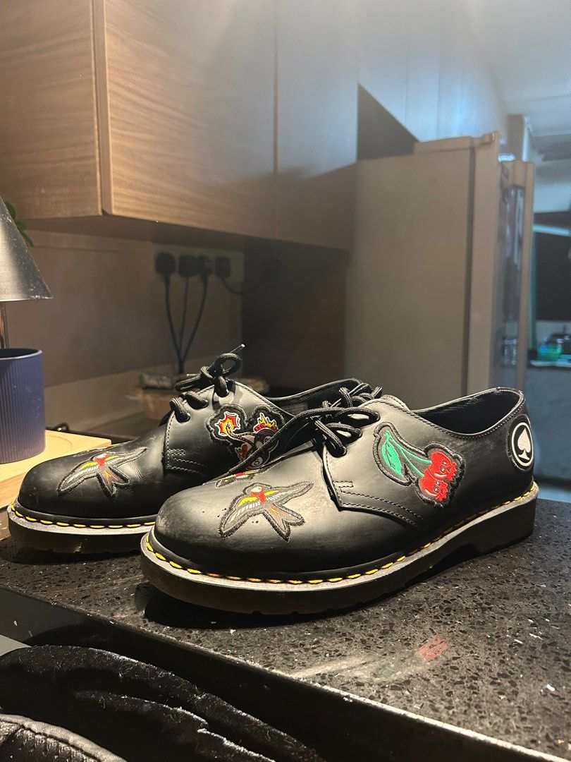 Dr Martens Sticker patch Men s Fashion Footwear Casual shoes on Carousell