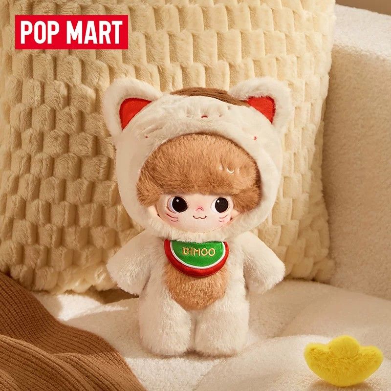 EXCLUSIVE BRAND NEW POPMART POPMART DIMOO WEAVING WONDERS SERIES FORTUNE CAT COTTON PLUSHIE STUFFED TOY SOFT TOY PLUSH DOLL EXCLUSIVE COLLECTORS