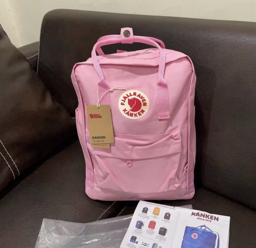 Fjallraven Kanken Medium Baby Pink Backpack Fesyen Wanita Tas Dompet di Carousell