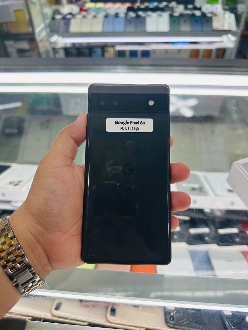 Google Pixel 6a 128gb FU US Complete (Category: Google Pixel) located in San Juan City. Submitted by javedsgadgetshop (Listing ID 1329071219, Image 2). Description: OPEN FOR INSTALLMENT VIA CREDIT CARD/GGIVES/SPAY/BILLEASE & SWAP/TRADE-IN! BUY AND SELL! Quick Specs : Google Pixel 6a (Complete) •128gb •US Variant •Good batt health •Factory Unlock •95% Smoothness •No hidden issue | No Repaired •100% Authentic | Not Refurbished •w/ OEM Charger & sto