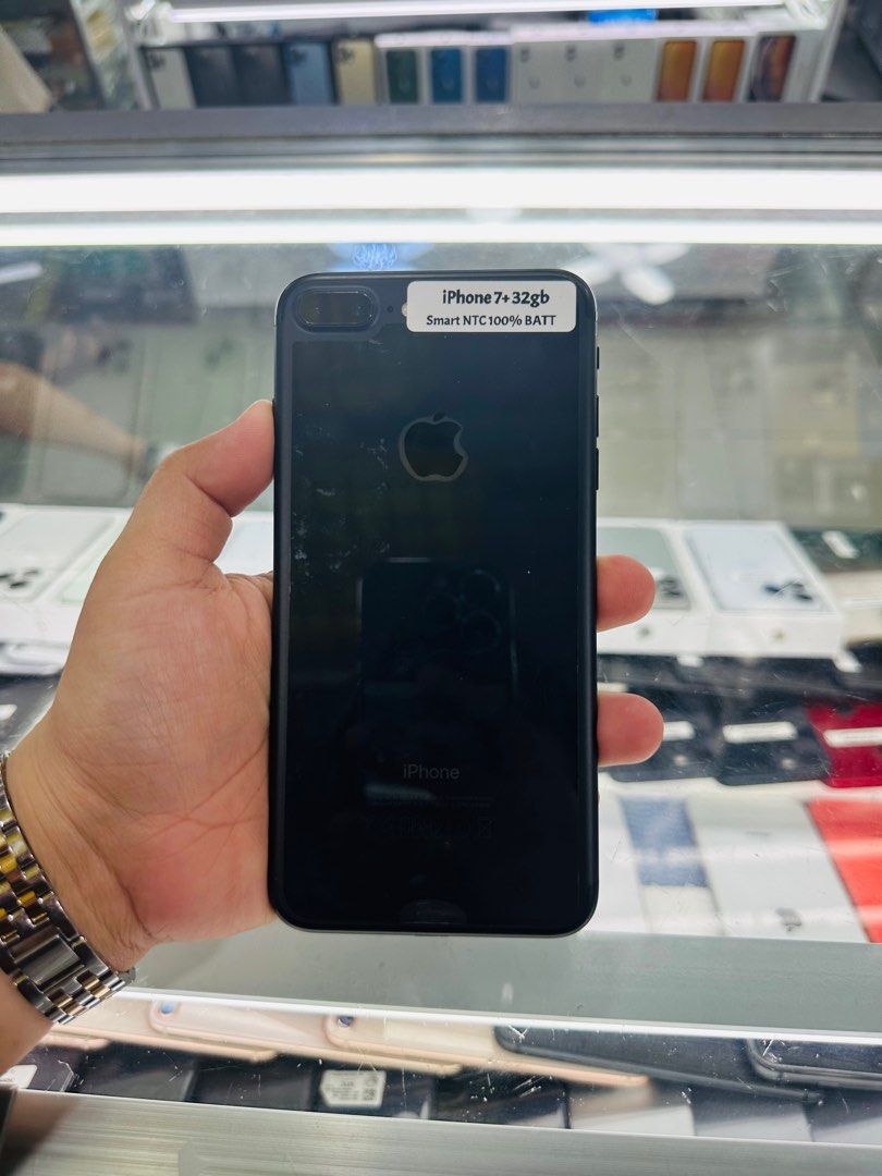 Iphone 7+ 32gb 100% batt Smartlocked NTC (Category: iPhone 7 Series) located in San Juan City. Submitted by javedsgadgetshop (Listing ID 1329072662, Image 1). Description: OPEN FOR INSTALLMENT VIA CREDIT CARD/GGIVES/SPAY/BILLEASE & SWAP/TRADE-IN! BUY AND SELL! Quick Specs : Iphone 7+ •32gb •NTC Variant •100% batt health •Smartlocked •95% Smoothness •No hidden issue | No Repaired •100% Authentic | Not Refurbished •w/ OEM Charger & store warranty ❣