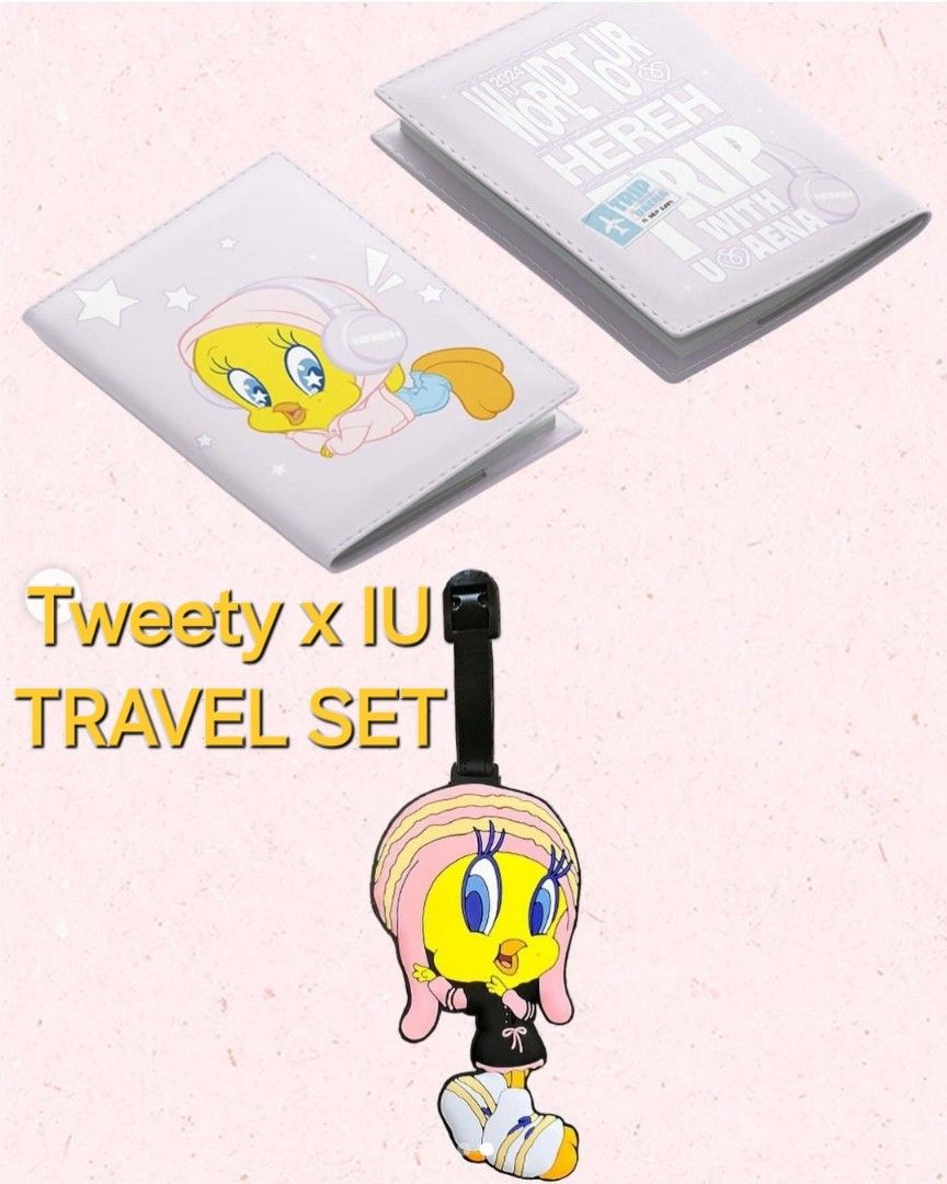 現貨🌟IU x TWEETY🌟限量版travel set 護照套行李牌❤️IU 世界