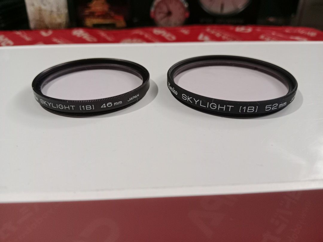 KENKO SKYLIGHT (1B) 46 and 52 mm lens filter (Category: Lens & Kits) located in Tabaco. Submitted by fritznicoleshoppe (Listing ID 1328946613, Image 2). Description: two pcs. Lens Filter: KENKO SKYLIGHT (1B) 46 and 52 mm. Made in JAPAN. Selling as is. see photos na lang or you may request for more.