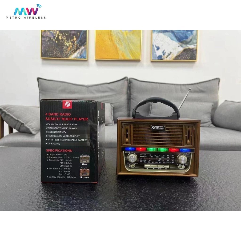 KTF 1422 WIRELESS BLUETOOTH SPEAKER MUSIC PLAYER (Category: Soundbars, Speakers & Amplifiers) located in Paranaque City. Submitted by pilipinashop (Listing ID 1329005172, Image 1). Description: Product Description SPECIFICATION: Output power: 2W Speaker size: 5W3 2.5inch Sensitivity: FM1:8+5db / AM:86+5db Battery Capacity: 1200mah *FM/AM SW1-2 4 BAND RADIO *WITH USB TF MUSIC PLAYE *HIIGH SENCITIVITY *HIGH QUALITY WIRELESS PLAY *WITH 18650 RECHARG