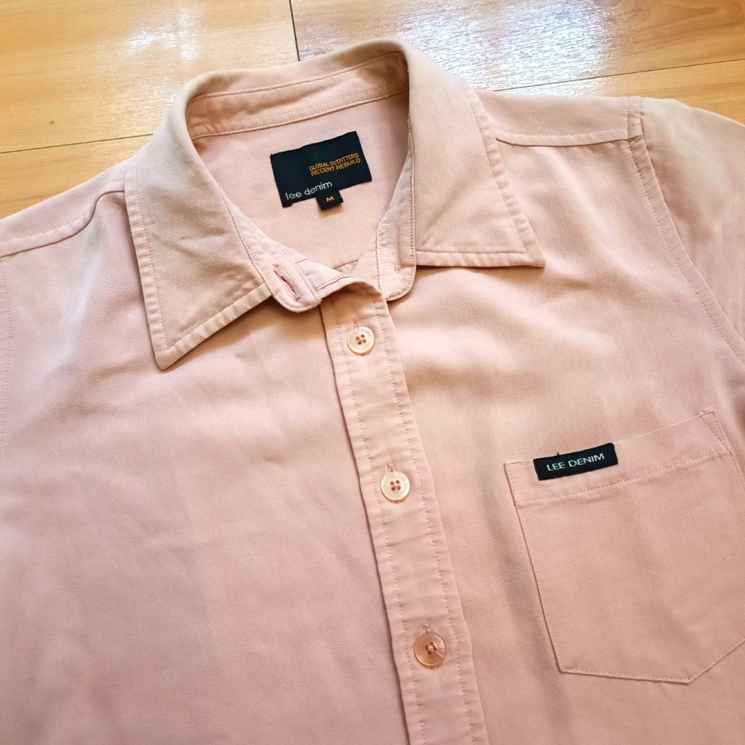 LEE Denim Pastel Pink Button Up Crop Top (Category: Shirts) located in Lapu Lapu. Submitted by am.thingspreloved (Listing ID 1328970459, Image 2). Description: .
