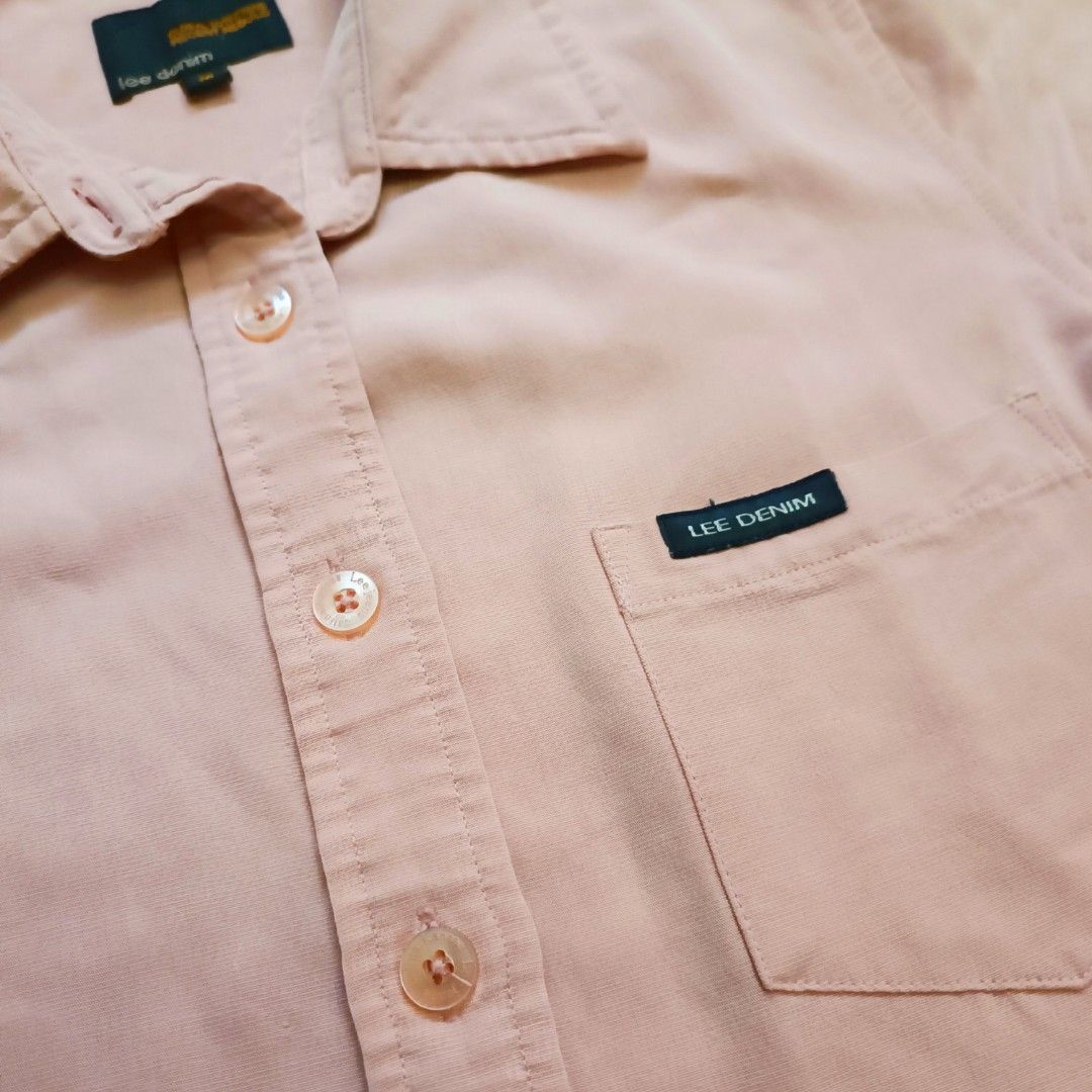 LEE Denim Pastel Pink Button Up Crop Top (Category: Shirts) located in Lapu Lapu. Submitted by am.thingspreloved (Listing ID 1328970459, Image 3). Description: .