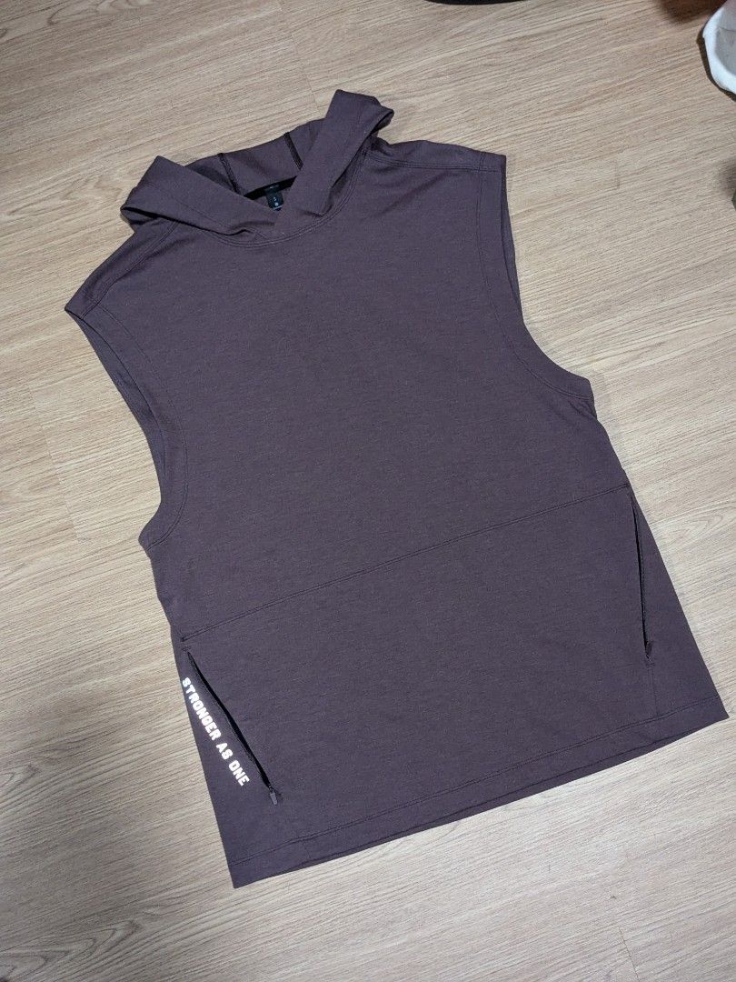XMAS SALE Lululemon X Barry s Bootcamp Early Up Sleeveless Hoodie Men s Fashion Activewear on Carousell