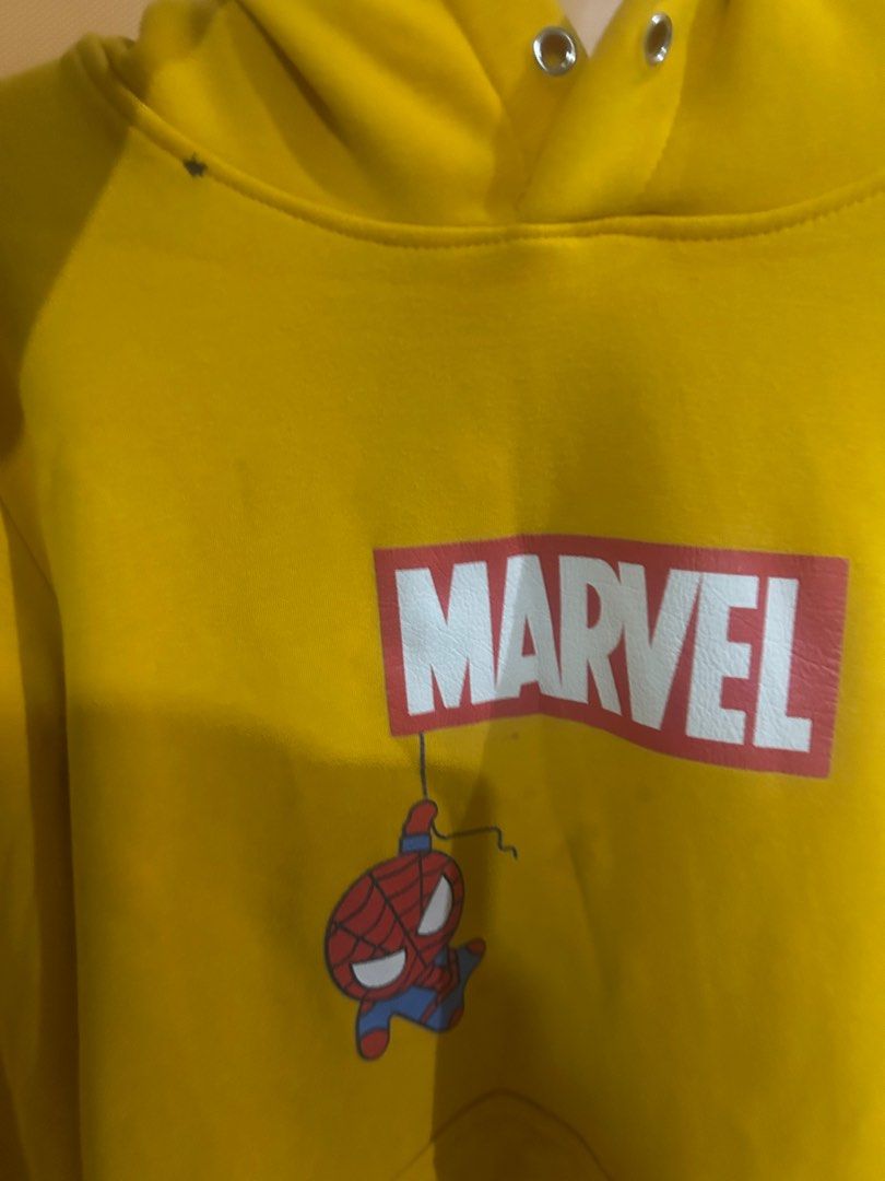 Marvel Hoodie in Mustard (Category: Coats, Jackets and Outerwear) located in Pasay City. Submitted by psyche__ (Listing ID 1329065736, Image 2). Description: Size Medium.