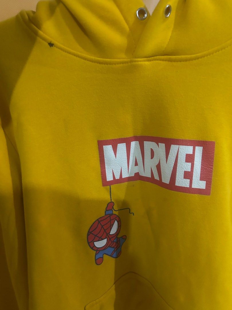 Marvel Hoodie in Mustard (Category: Coats, Jackets and Outerwear) located in Pasay City. Submitted by psyche__ (Listing ID 1329065736, Image 3). Description: Size Medium.