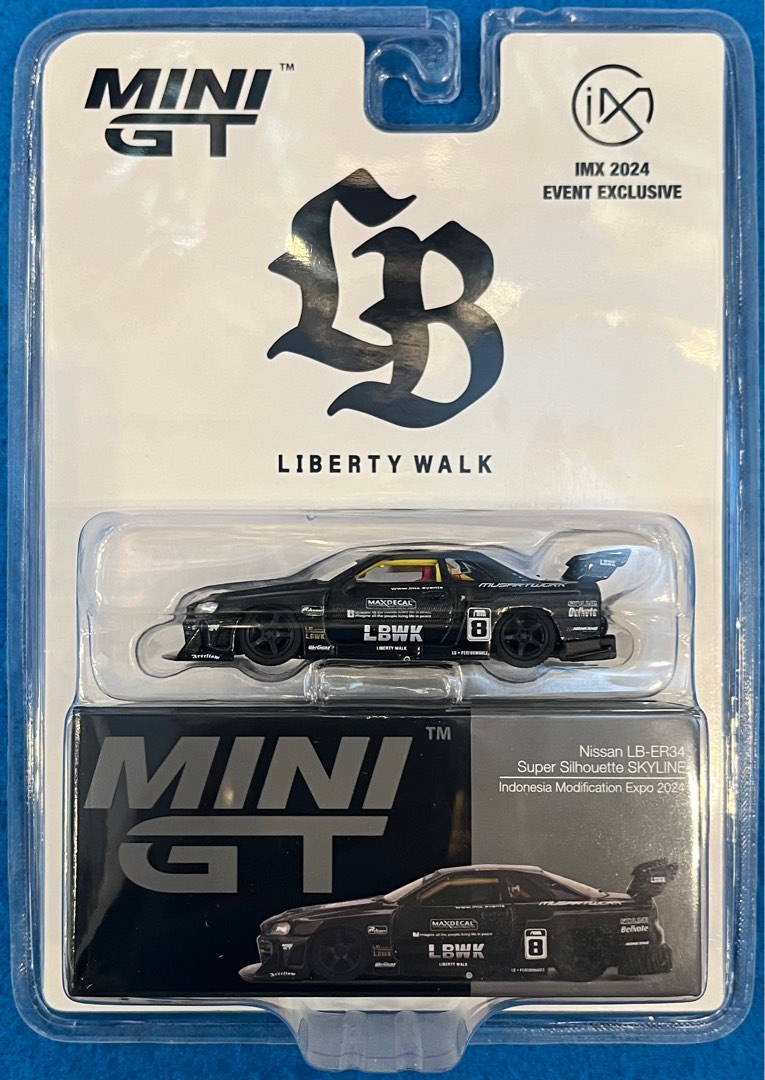 MINI GT Nissan LB ER34 Super Silhouette Skyline Indonesia MINI GT Nissan LB ER34 Super Silhouette Skyline Indonesia