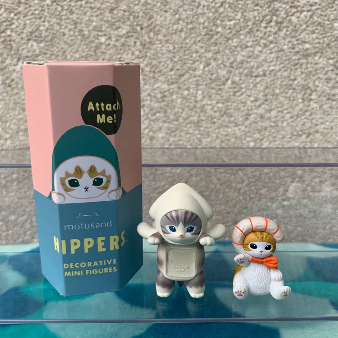 Mofusand Hipper Set - Squid Hipper and Shrimp Figure, Hobbies & Toys