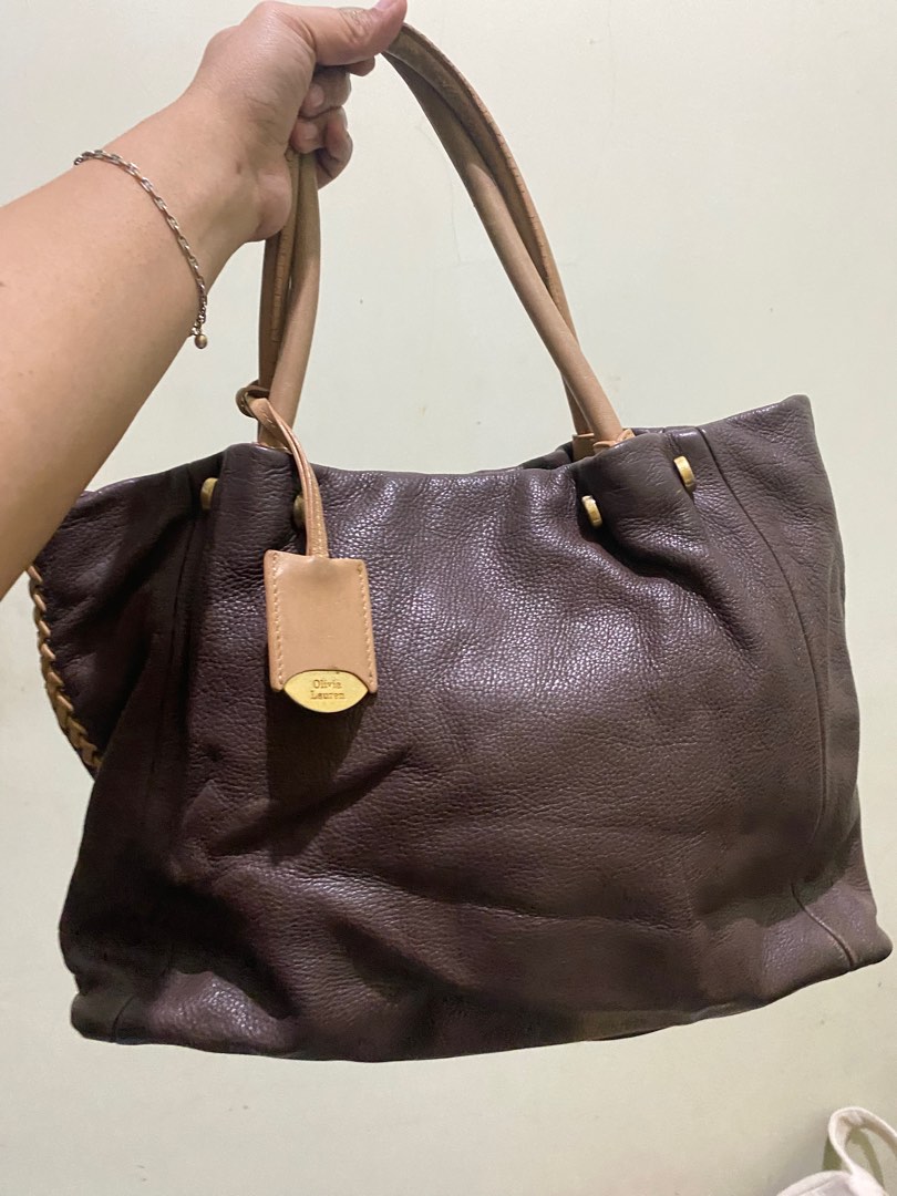 Olivia Lauren totebag tas kulit gemoy, Fesyen Wanita, Tas