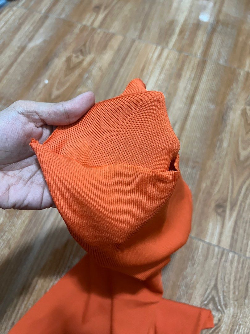 Orange Tube Dress (Category: Dresses) located in Cavite. Submitted by jvmrtnz (Listing ID 1329026907, Image 2). Description: Quality ribbed fabric Can fit to S-M Please note before buying With few stains Need stitching at the bottom of the dress .