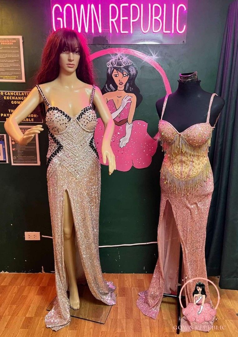 PAGEANT GOWNS - FOR RENT (Category: Evening dresses & gowns) located in Mandaluyong City. Submitted by elliee11_ (Listing ID 1329093586, Image 1). Description: 💌 PM ME or GOWN REPUBLIC for inquiries and reservations 📞 09634814560 ₱3,000 (+ ₱2,p00 refundable security deposit) ╰ payment via gcash, bpi, cash ╰ max of 3 days rent Size S-M ╰ wl: 22-28” Location: 570 Sierra Madre Street, Brgy. Highway Hills, Mandaluyong city ╰ shipping fee c/o renter