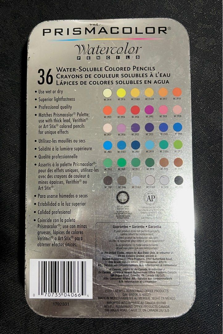 Prismacolor Water Soluble Colored Pencils (Category: Craft Supplies & Tools) located in Caloocan City. Submitted by cupp_ (Listing ID 1329060543, Image 2). Description: original price: 2500 used twice (selected colors) good as new.