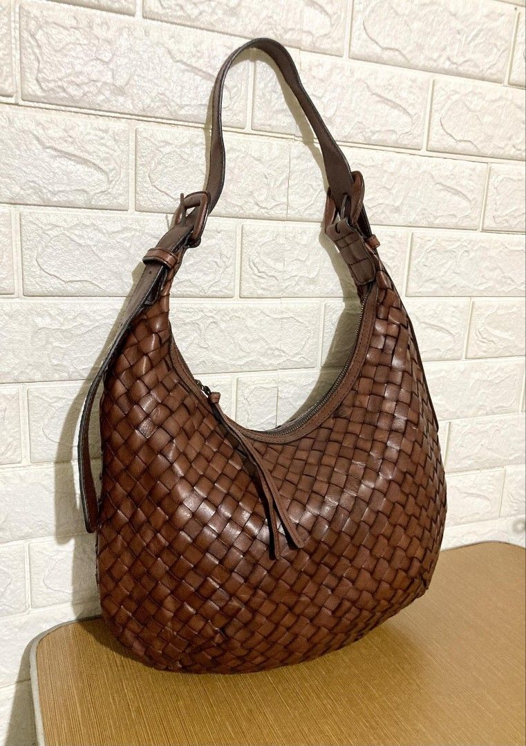 Sazaby Japan genuine leather BV Jodie style hobo bag | vintage 