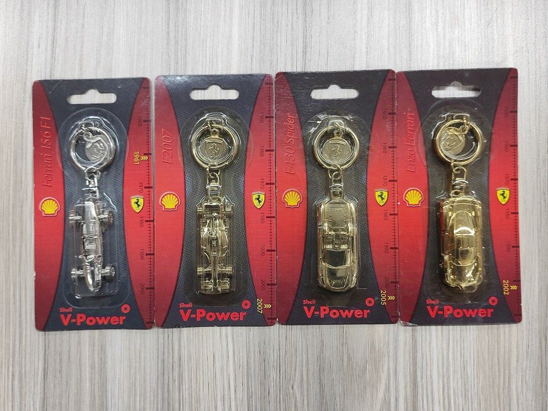 Shell Ferrari Keychains (Category: Character Goods) located in Mandaluyong City. Submitted by yepyep (Listing ID 1329087902, Image 1). Description: set of 4.