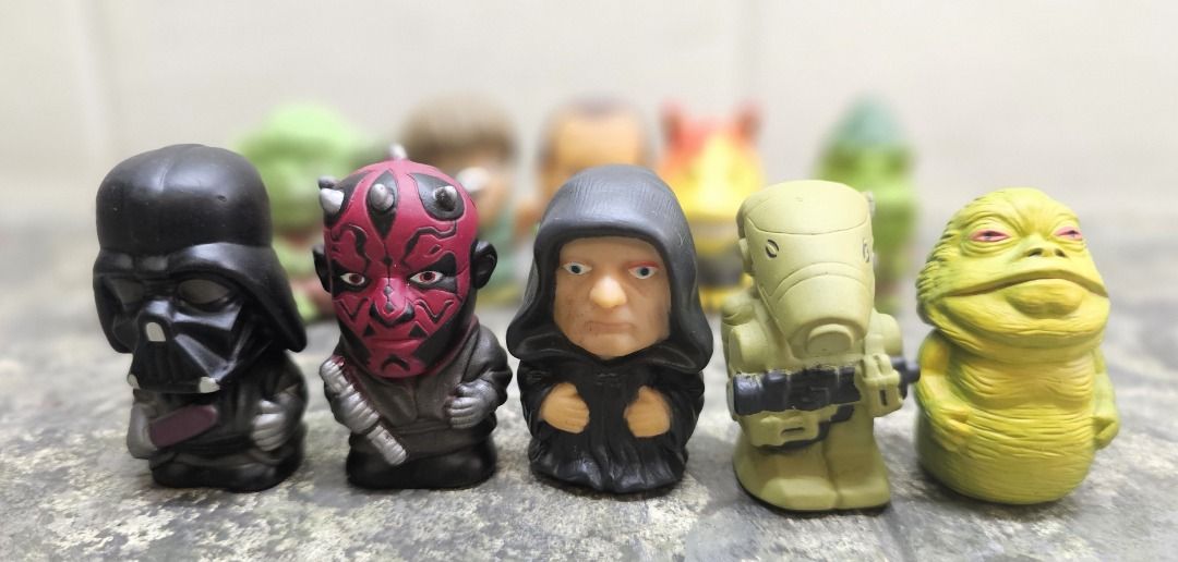 STAR WARS Vinyl Figurine Set (Category: Figurines & Statues) located in Quezon City. Submitted by charliebrown_olx (Listing ID 1329067273, Image 2). Description: DARTH VADER, ANAKIN SKYWALKER, EMPEROR PALPATINE, YODA, DARTH MAUL, JABBA THE HUTT, QUIGON JIN, JARJAR BINKS, BOSS NASS & BATTLE DROID Condition: Mint Set Price: P350.00 TERMS & CONDITIONS: 1. C.O.D. Can meet buyers at - Del Monte Ave, Q.C. - Mla Memorial Park Sucat - Sundays 10am-11am 2