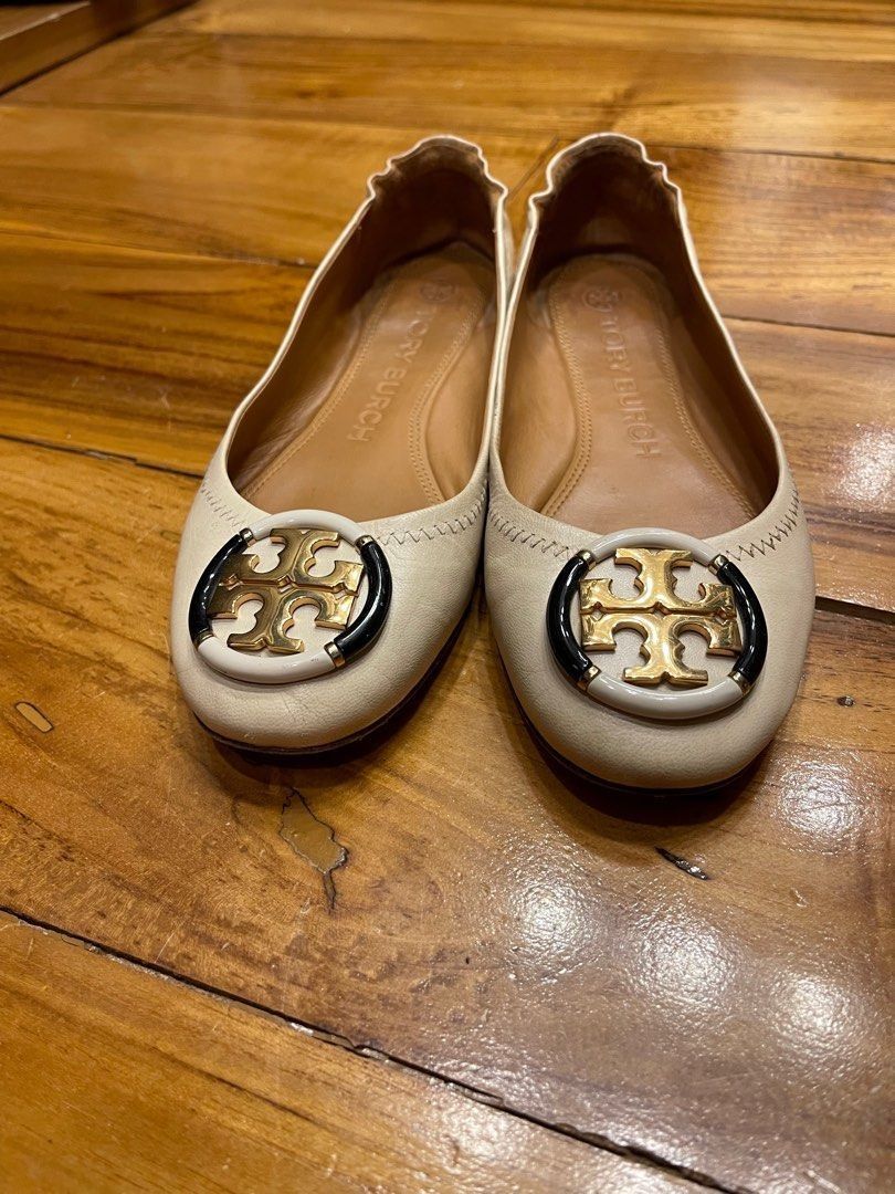 Tory Burch Multi Logo Ballet 6.5 クリーム