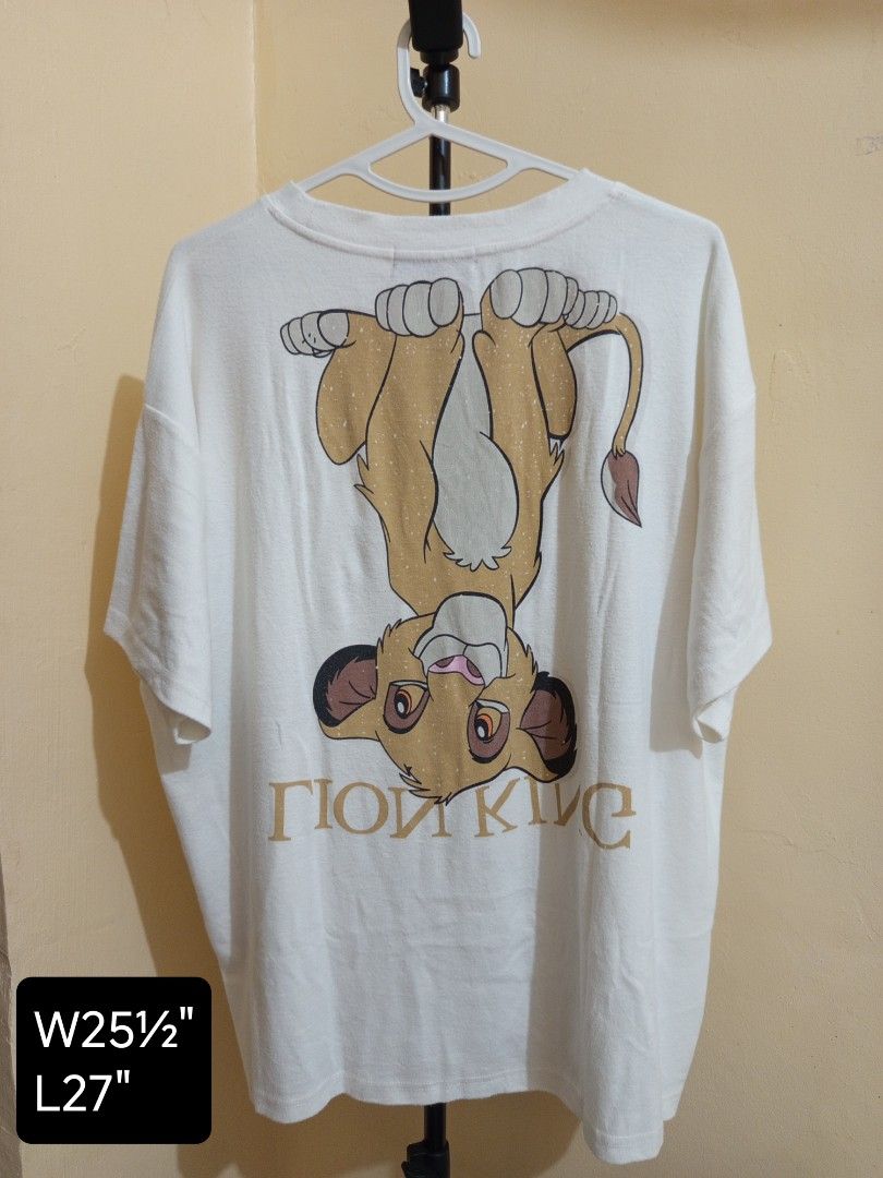 Upside-down The Lion King Shirt (Category: Tshirts & Polo Shirts ) located in Mabalacat. Submitted by iam_ukayatitsbest (Listing ID 1329096555, Image 1). Description: VGUC can fit size up to 3Xl(men's) no stains,no pinholes excellent condi print 150 + s.f.