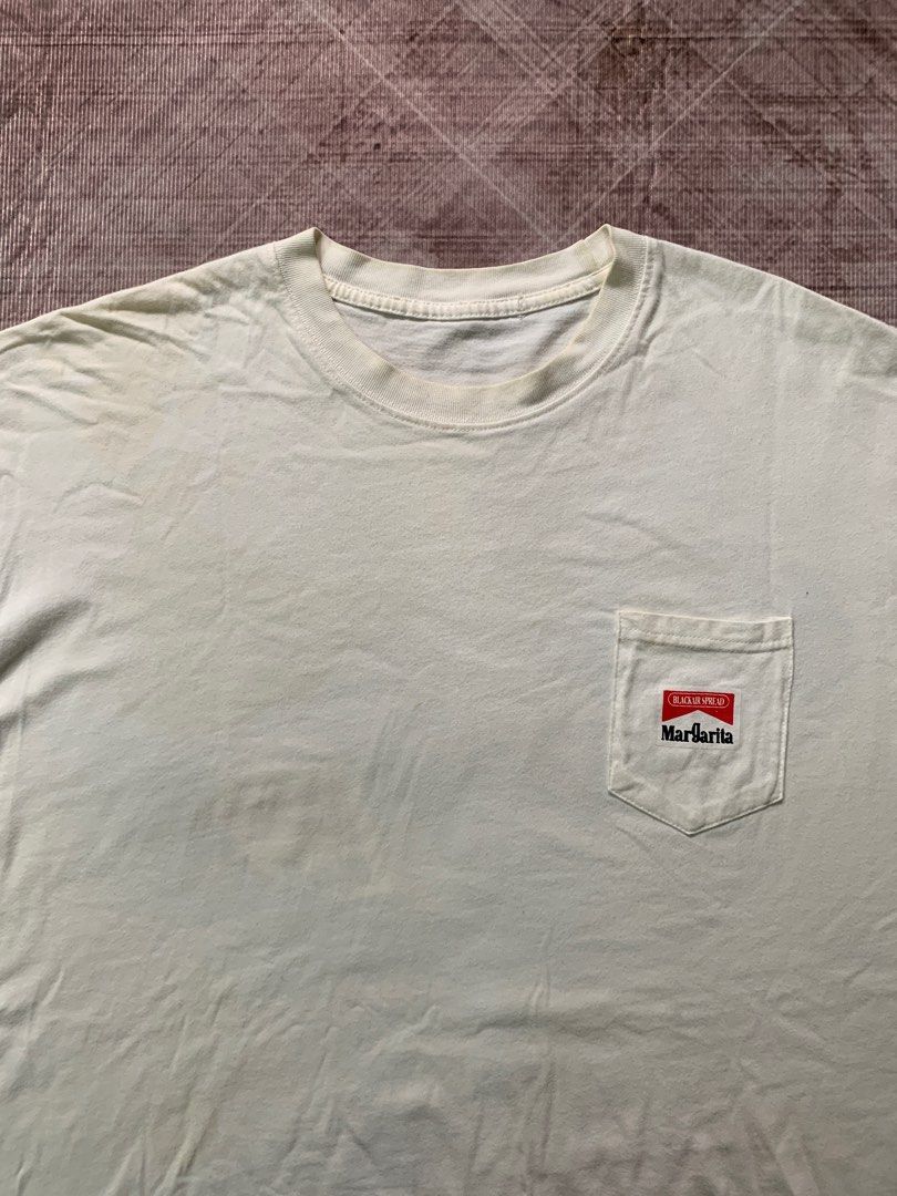 T-shirt Vintage Années 90 Marlboro - Coupe Régulière Manches Courtes - Bleu Taille XL