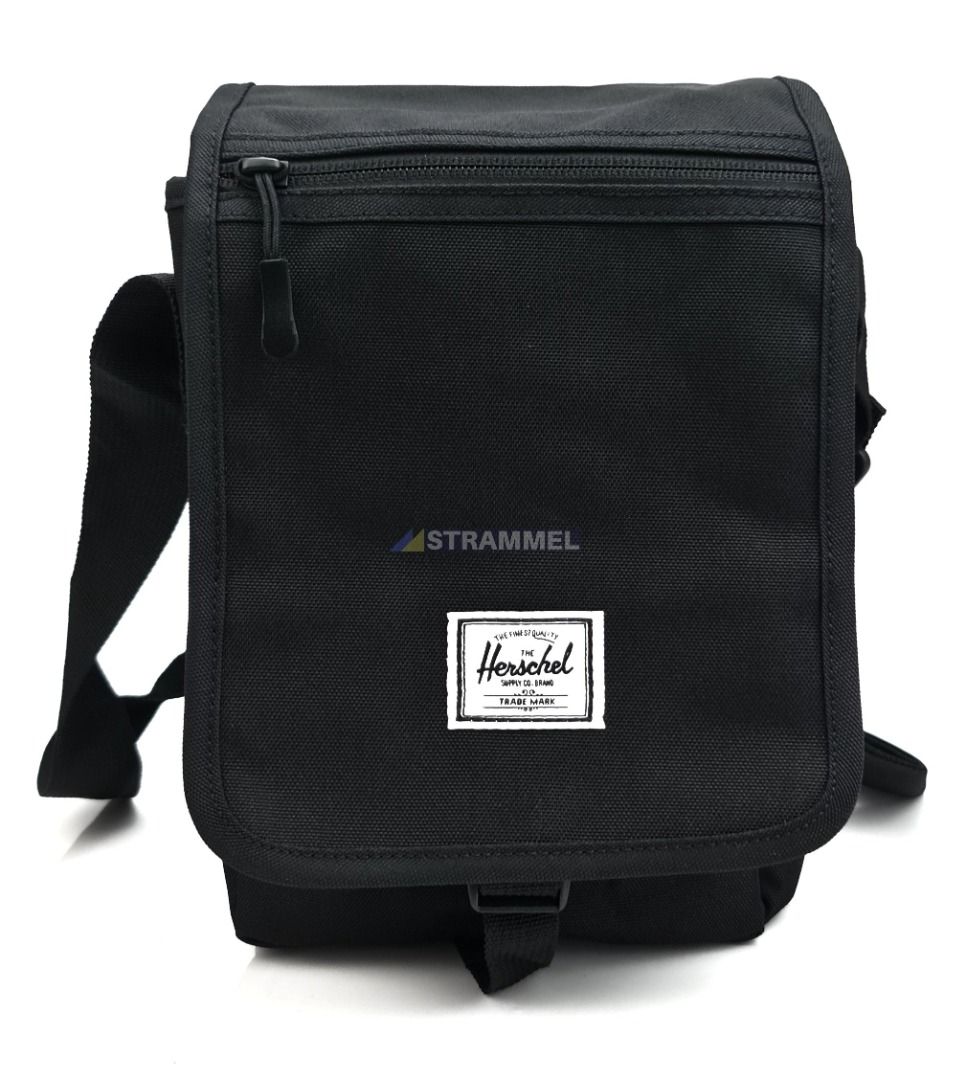 100 Authentic Herschel Black Small Lane Messenger Bag Sling Shoulder Side Crossbody Bag Ready Stock Men s Fashion Bags Sling Bags on Carousell