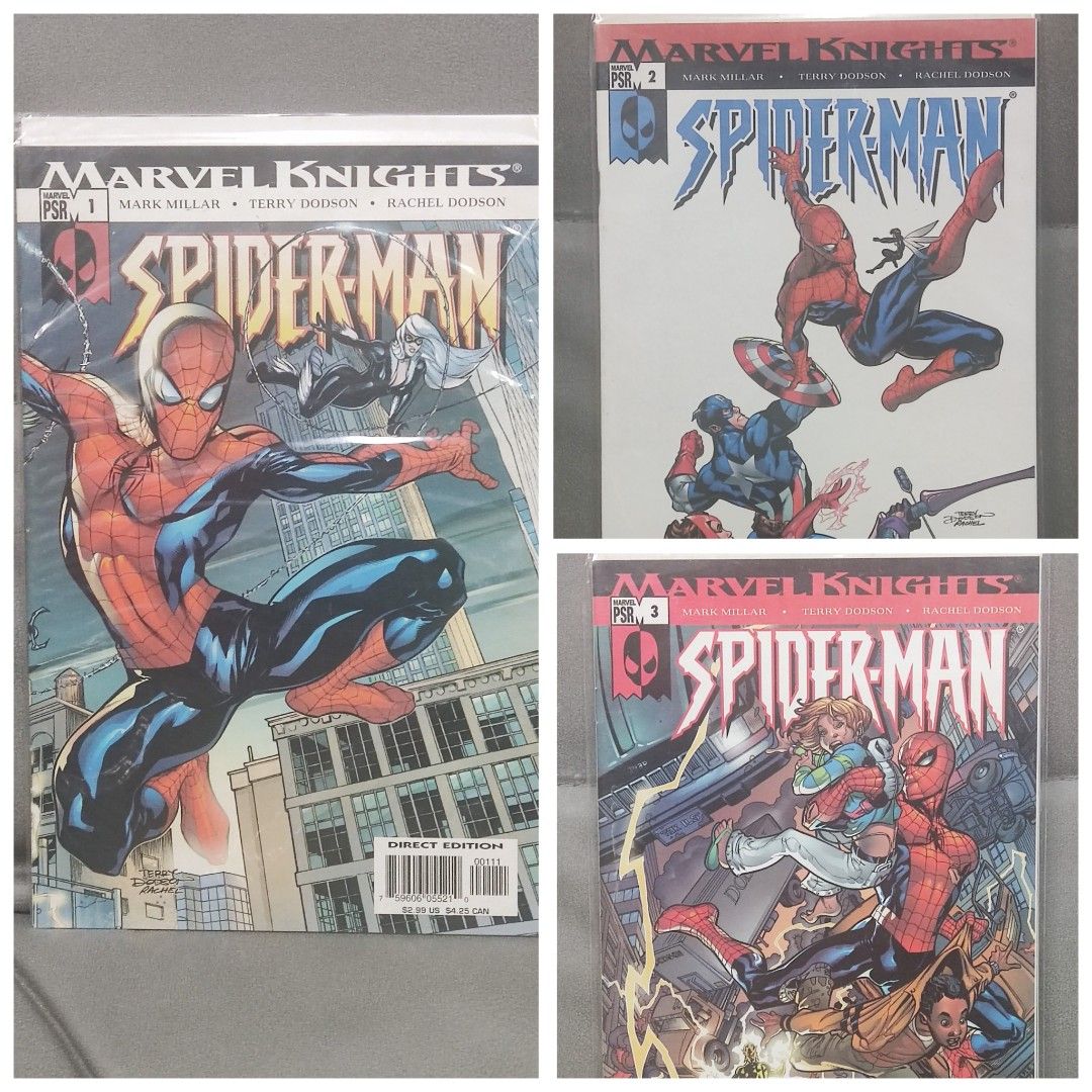 2004 Marvel Knights Spider-Man #1, #2 & #3 Direct Edition by Marvel Comics Spiderman (Category: Comics & Manga) located in Angeles City. Submitted by d20rtu_comics4u (Listing ID 1329211586, Image 1). Description: 2004 Marvel Knights Spider-Man #1, #2 & #3 direct edition by Marvel Comics. Unread, boarded and bagged in very good condition. For sale 1,500 pesos fixed price available in Yale St. Cubao Quezon City or via LBC shipping, add 125 pesos vi