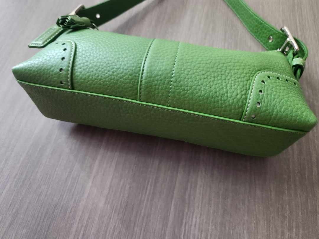 💯 Auth Coach 5052 Hamilton Pebbled Leather Vintage Shoulder Bag in Green  Kiwi