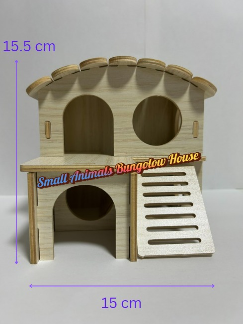 Image showcasing {CLEARANCE SALE!} Wooden Hamster Bungalow House, Pet Supplies, Homes ...