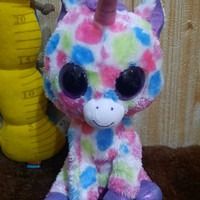 boneka unicorn TY beanie boos wishful ori
