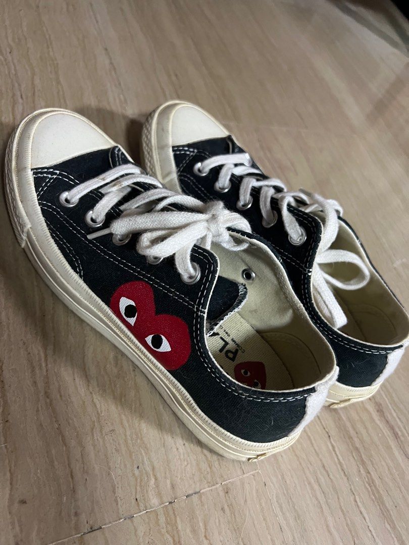 CDG black sneakers size 4 Women s Fashion Footwear Sneakers on Carousell