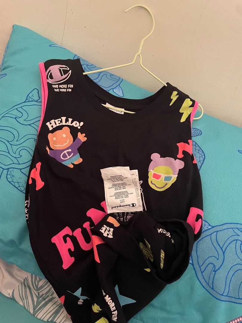 Champion Mussel Tee (Category: Babies & Kids Fashion) located in San Fernando. Submitted by yourdeclutterbuddy (Listing ID 1329122391, Image 2). Description: Size large on tag.