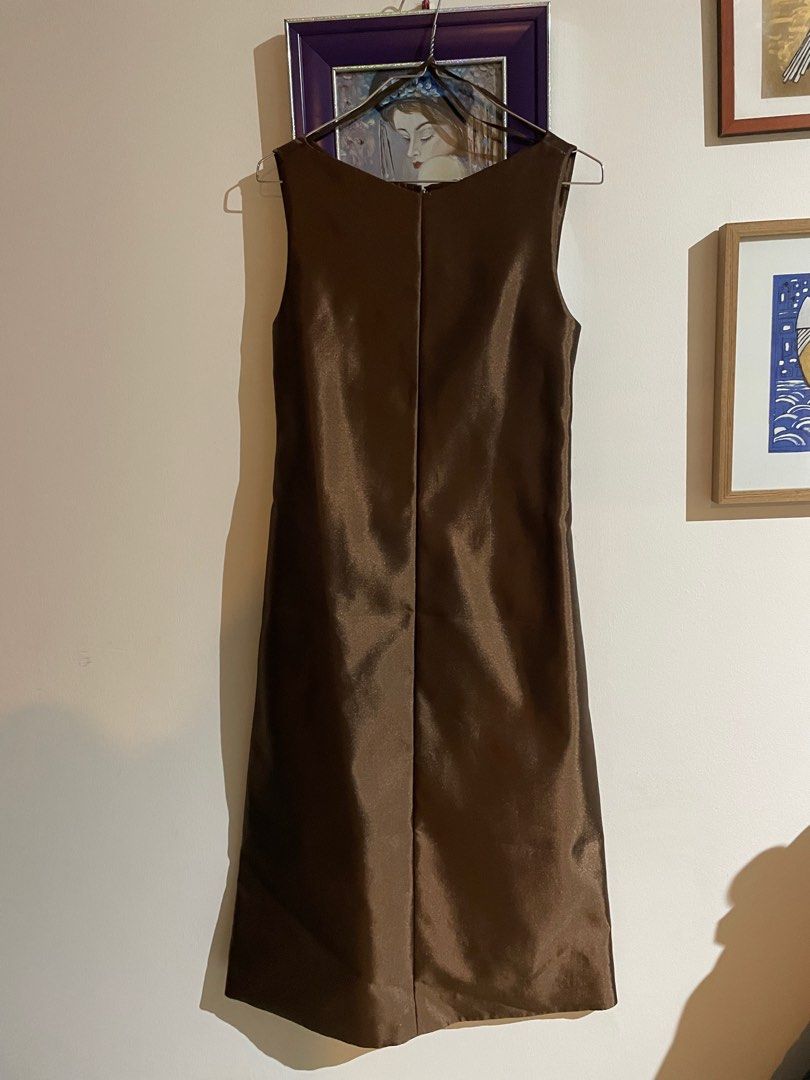 Cos Maxi Brown Dress, Women's Fashion, Dresses & Sets, Dresses on Carousell