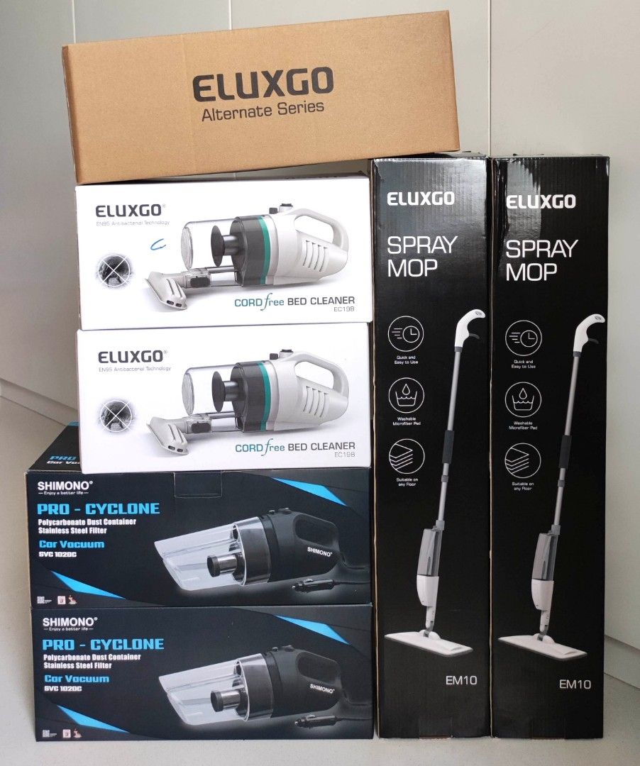 Eluxgo Shimono Vacuum Bed Car Floor Spray Mop Wet Dry