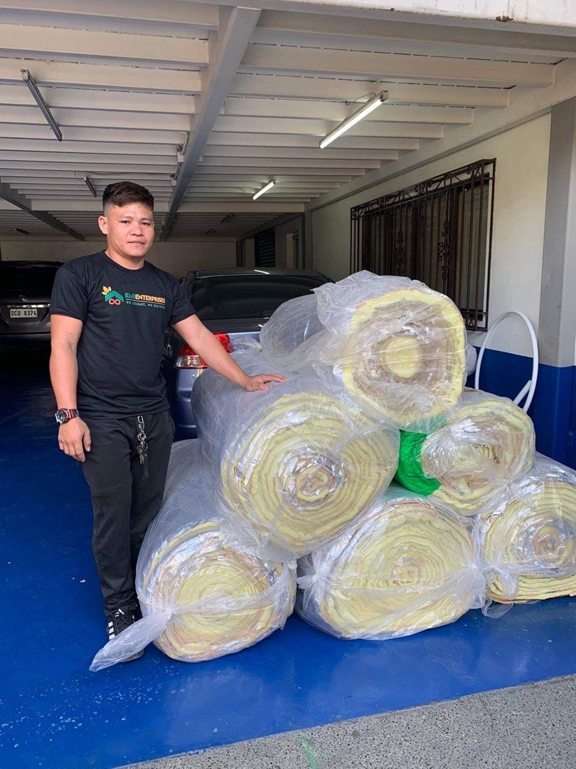 FIBERGLASS WOOL INSULATION (Category: Construction & Building Materials) located in Marikina City. Submitted by christine_km8enterprises (Listing ID 1329265018, Image 1). Description: Fiberglass (Glass wool) Insulation for Sale 👉🏻BIG DISCOUNTS for bulk orders👈🏻 ▪️Blanket type & Board type are available ✔️Bare ✔️1sided foil ✔️2sided foil ✔️Good tensil strength ✔️Non corrosive ✔️Good for oven panels ✔️Commercial ovens ✔️Fireplace ✔️Solar collec